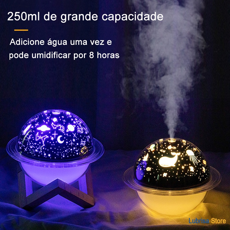 Lampe de projection lune humidificateur diffuseur
