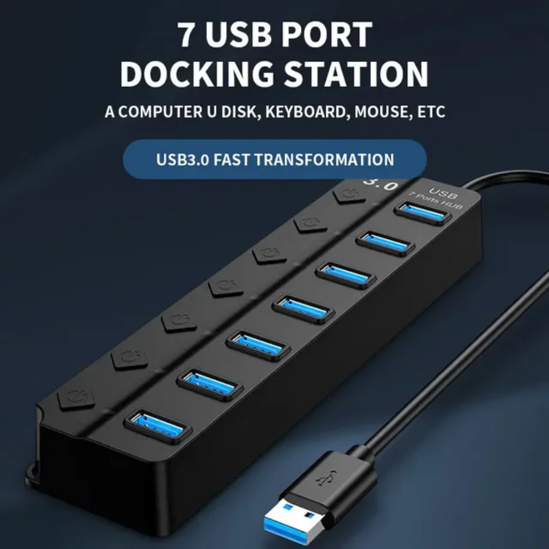 Hub Multi-Port USB (7 Ports)
