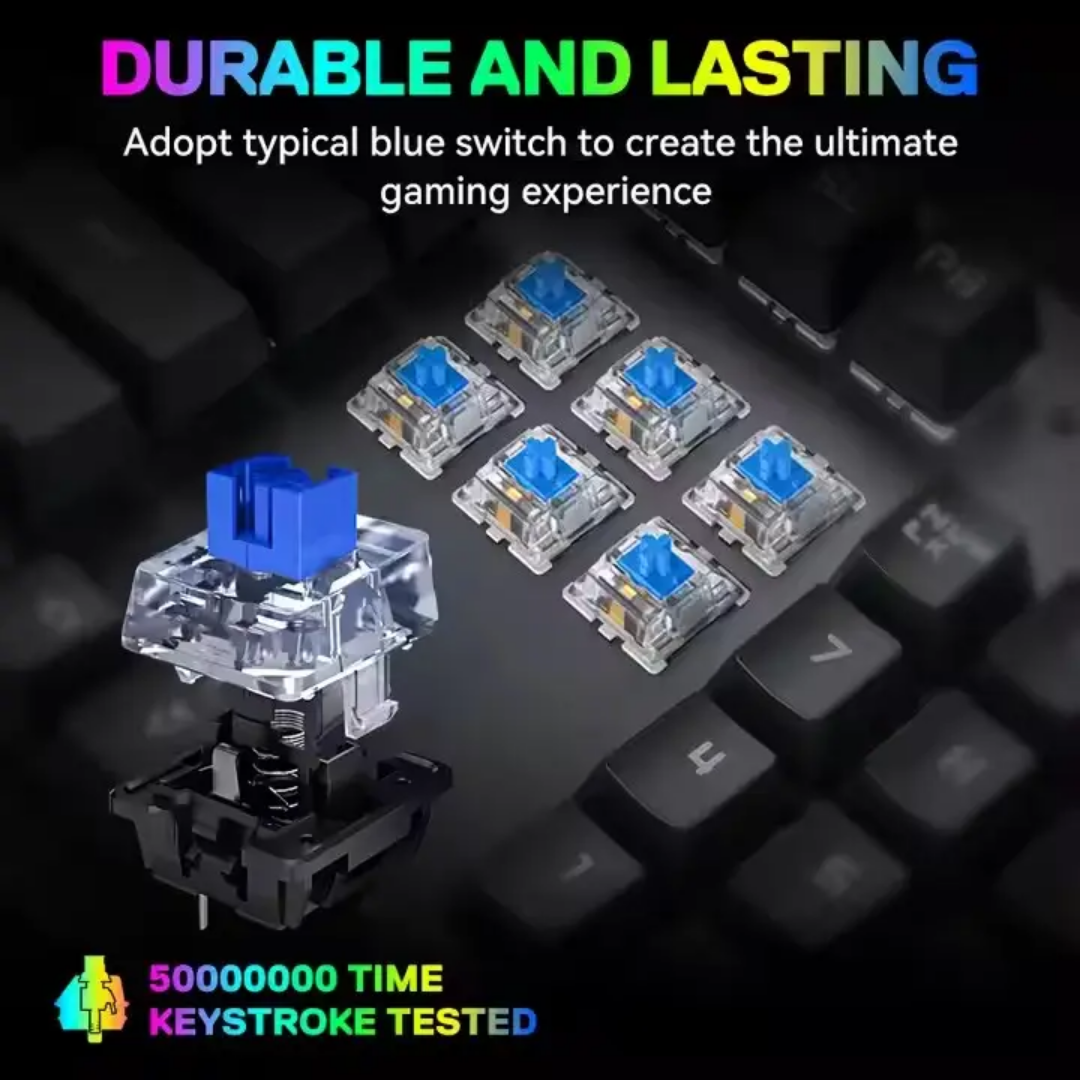 Clavier Filaire Ergonomique T17 RGB Rainbow Light 