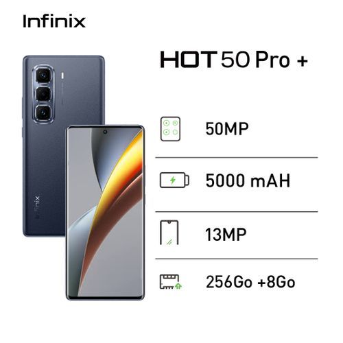 Infinix Hot 50 Pro+ – 256 Go / 8 Go RAM