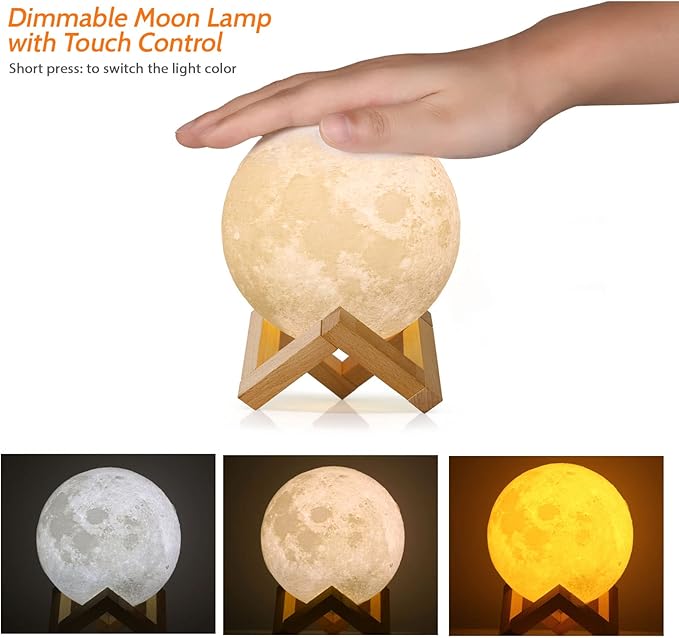LAMPE DE LUNE USB 3D – DÉCORATION DE CHAMBRE