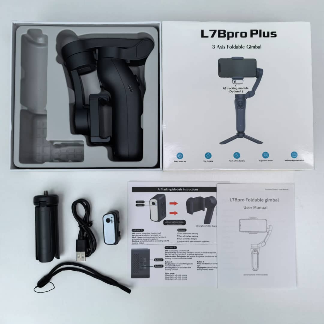 Stabilisateur de Cardan Pliable à 3 Axes L7BPro 