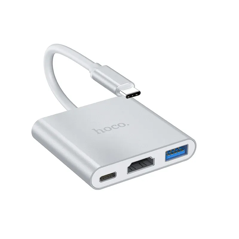 Concentrateur USB Hoco 3-en-1 USB-C vers HDMI